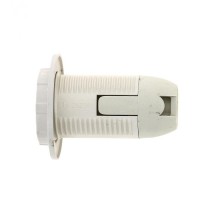 Патрон с кольцом термостойкий пластик Е14 белый PROxima  LHP-E14-r  EKF