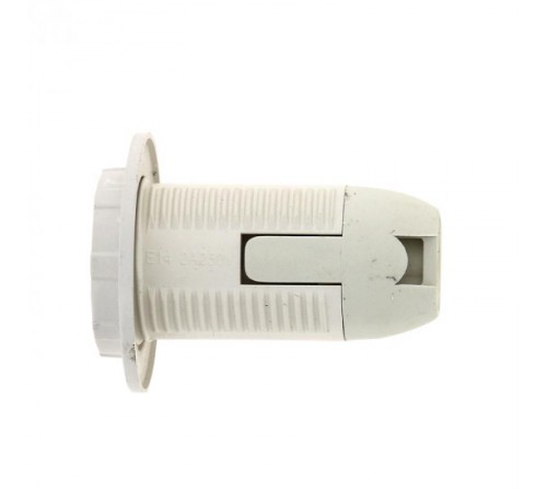 Патрон с кольцом термостойкий пластик Е14 белый PROxima  LHP-E14-r  EKF