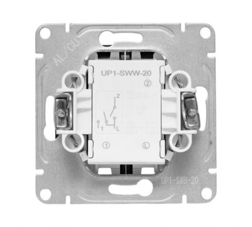 Механизм выключателя, двухклавишный, чёрный Эпика EKF  UP1-SWB-20  EKF
