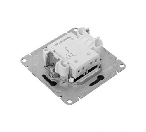 Механизм выключателя, двухклавишный, чёрный Эпика EKF  UP1-SWB-20  EKF