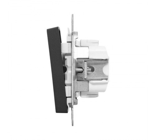 Механизм выключателя, двухклавишный, чёрный Эпика EKF  UP1-SWB-20  EKF