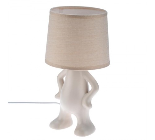 Светильник декоративный Человечек, белый с белым абажуром, Е27  603-1037  REXANT