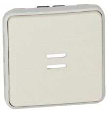 Plexo Белый Выключатель 1-клавишный кнопочный с подсв. НО-контакт IP55  069632  Legrand
