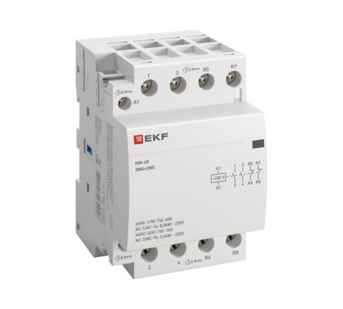 Контактор модульный КМ 40А 2NО+2NC (3 мод.) PROxima km-3-40-22  EKF