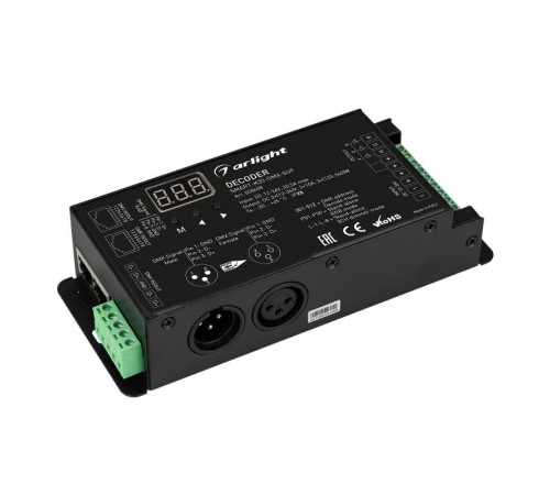 Декодер SMART-K35-DMX-SUF (12-36V, 3x10A, XLR3) (Arlight, Металл)  028408  Arlight