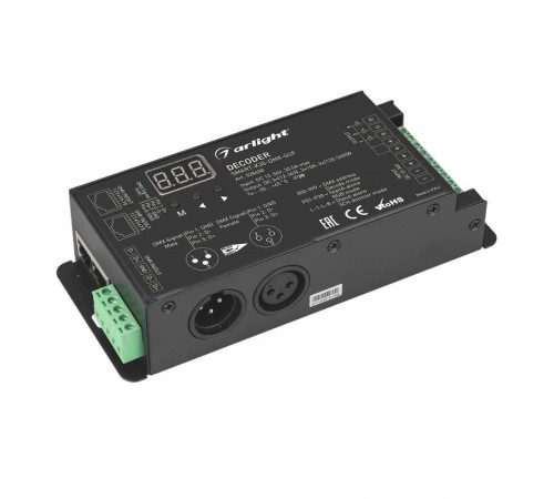 Декодер SMART-K35-DMX-SUF (12-36V, 3x10A, XLR3) (Arlight, Металл)  028408  Arlight