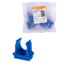 Крепеж-клипса для трубы ПНД 20 мм (10 шт.) синяя  SQ0405-0132  TDM