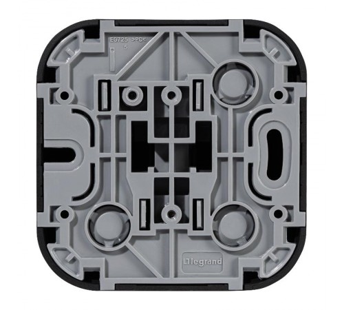 Quteo Чёрный Переключатель 1-клавишный 10A винтовые зажимы   782477  Legrand