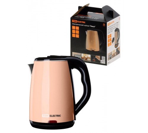 Электрический чайник "Ника", нержавеющая сталь / пластик, 1,8 л, 1800 Вт, кремовый,  SQ4001-0009  TDM