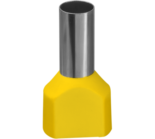 Наконечник 61 043 NET-E2-6.0-14-B50 НШВИ2, желт.2 провода (50шт/упак) 61043 Navigator