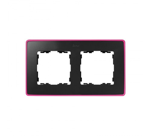 Simon 82 Рамка декоративная, 2 поста, Select, Neon, S82 Detail, графит-розовый  8201620-261  Simon