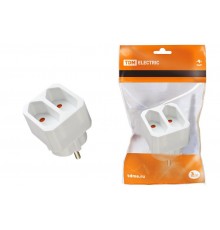 Блок на 2 гнезда 2П 2,5 А 250 B под плоскую вилку белый  SQ1806-0206  TDM