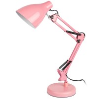 Настольный светильник N-123-E27-40W-P Е27 с основанием розовый  Б0052757  ЭРА