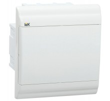 Корпус пластиковый встраиваемый на 6 модулей ЩРВ-П-6 IP41 (210х198х102мм) PRIME белая дверь  MKP82-V-06-WD-41-20  IEK