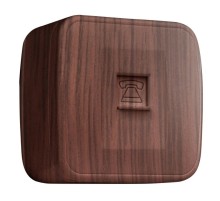 Розетка RJ-45 1-местная ОП Минск, 1А, 120В, тёмное дерево EKF  EGK01-035-40  EKF