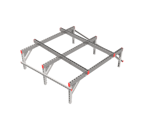 Опорная конструкция для установки оборудования TECHNORAPTOR 1500х1500 тип 3  KM-TR-SSEI-1500-1500-3  КМ - профиль