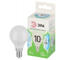 Лампа светодиодная  GREEN LINE LED P45-10W-840-E14 GL E14 10 Вт шар яркий белый свет  Б0067021  ЭРА