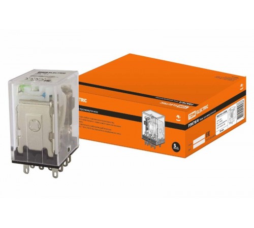 Реле РЭК78/4 с инд. 3А  12В DC  SQ0701-0066  TDM