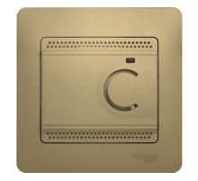 Glossa Титан Термостат электронный теплого пола с датчиком, 10A (в сборе с рамкой)  GSL000438  SE