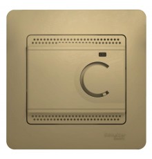 Glossa Титан Термостат электронный теплого пола с датчиком, 10A (в сборе с рамкой)  GSL000438  SE