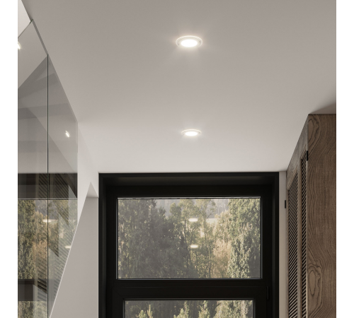 Светильник светодиодный встраиваемый круглый с декоративным стеклом 6W 4000K 1/40  947111206  Gauss