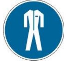 Знак наклейка M07 "Работать в защитной одежде" (200х200) ГОСТ 12.4.026-2015  PROxima an-m-07  EKF