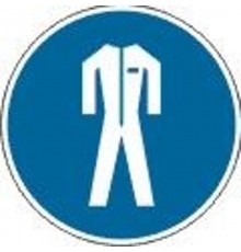 Знак наклейка M07 "Работать в защитной одежде" (200х200) ГОСТ 12.4.026-2015  PROxima an-m-07  EKF