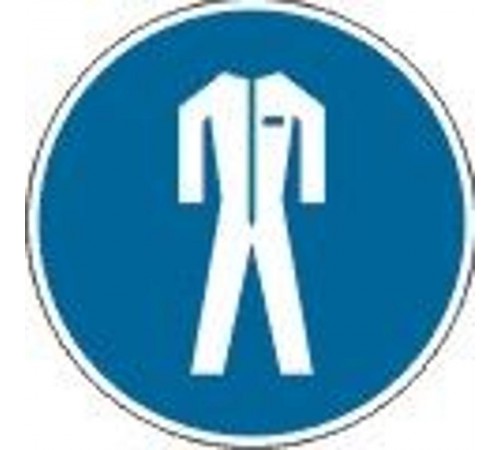 Знак наклейка M07 "Работать в защитной одежде" (200х200) ГОСТ 12.4.026-2015  PROxima an-m-07  EKF