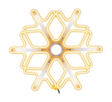 Фигура Снежинка из гибкого неона с эффектом тающих сосулек, 60х60 см, цвет свечения теплый белый/белый  501-226  NEON-NIGHT