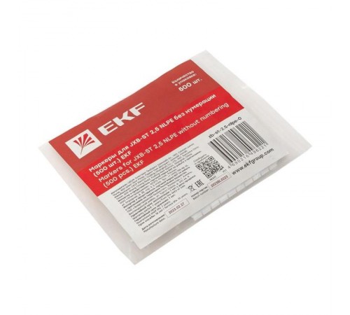 Маркеры для JXB-ST 2,5 NLPE без нумерации (500 шт.)  zb-st-2.5-nlpe-0  EKF