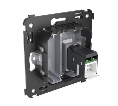 Компьютерная розетка RJ-45 в стену, кат.5e одинарная,"Avanti","Закаленная сталь"  4404463  DKC