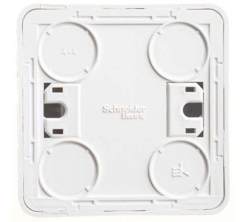 Этюд Белый О/У Выключатель 1-клавишный с подсветкой  BA10-005B  SE