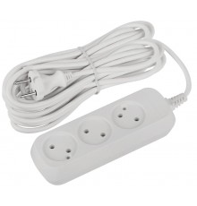 Удлинитель электрический ЭРА UDL-10-370 Greenline 3 розетки без заземления 7м ПВС 2x1мм2   Б0065031  ЭРА