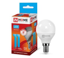 Лампа светодиодная LED-ШАР-VC 11Вт 230В Е14 4000К 990Лм  4690612020594  IN HOME