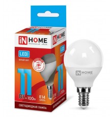 Лампа светодиодная LED-ШАР-VC 11Вт 230В Е14 4000К 990Лм  4690612020594  IN HOME