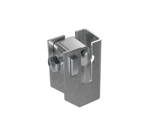 Скоба держатель для прутка D6-8 мм и полосы до 60х8 мм с болтом М8х25 HD  SDPP-BT8-25 HD  КМ - профиль