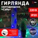 Гирлянда светодиодная  Сеть 1,8 м*1,5 м мультиколор, мультирежим,  ENIS-01M  , 220V, IP20 (60/540)  Б0041901  ЭРА