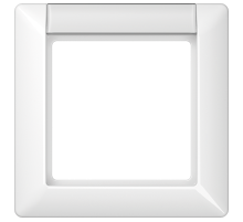Рамка 1-кратная для вертикальной и горизонтальной установки с полем для надписи; белая  AS581NAWW  Jung