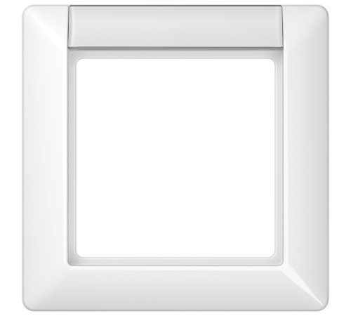 Рамка 1-кратная для вертикальной и горизонтальной установки с полем для надписи; белая  AS581NAWW  Jung