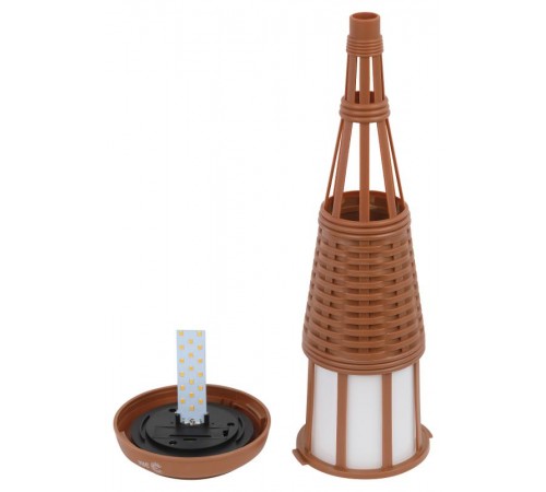 Светильник садовый уличный ERASF22-35 на солнечной батарее Факел бамбук  Б0053383  ЭРА