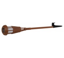 Светильник садовый уличный ERASF22-35 на солнечной батарее Факел бамбук  Б0053383  ЭРА