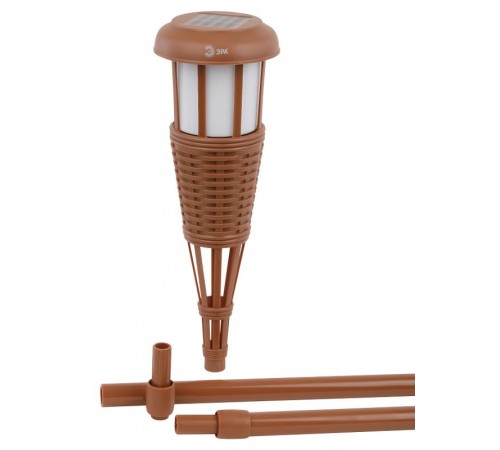 Светильник садовый уличный ERASF22-35 на солнечной батарее Факел бамбук  Б0053383  ЭРА