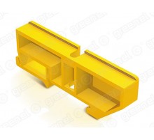 Изолятор для установки нулевой шины на DIN-рейку 35мм. цвет-ЖЕЛТЫЙ (100/500шт)  GE60021-09  Greenel