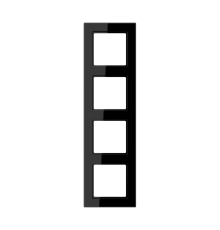 Рамка для вертикальной и горизонтальной установки, 4 поста; дюропласт; черный; A CREATION  AC584SW  Jung