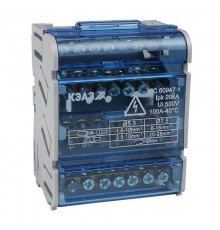 Шина "N" нулевая на DIN-рейку в корпусе-4х7групп  143231  КЭАЗ