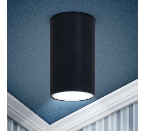 Светильник накладной подсветка OL15 GU10 BK под GU10, черный (40/1600)  Б0049040  ЭРА