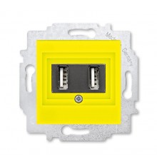 ABB Levit Жёлтый USB зарядка 2-ая  5014H-A00040 64W  2CHH290040A6064  ABB