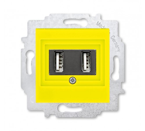 ABB Levit Жёлтый USB зарядка 2-ая  5014H-A00040 64W  2CHH290040A6064  ABB