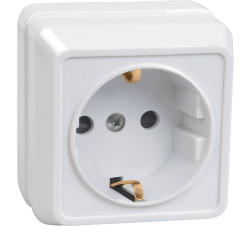 ОКТАВА кремовый Розетка 1-местная О/У c/з со шторками 16А РСш20-3-ОКм  ERO14-K33-16-DC  GENERICA