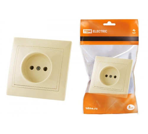 Розетка 2П 10А 250В сл. кость "Таймыр"  SQ1814-0111  TDM